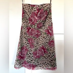 NWOT Elaina Strapless Mini Dress Leopard - Princess Polly